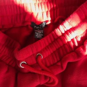 Red joggers